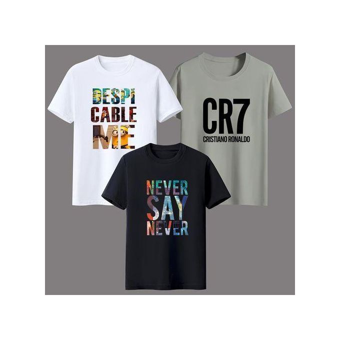 6 Pack Round Neck Plain T-shirts