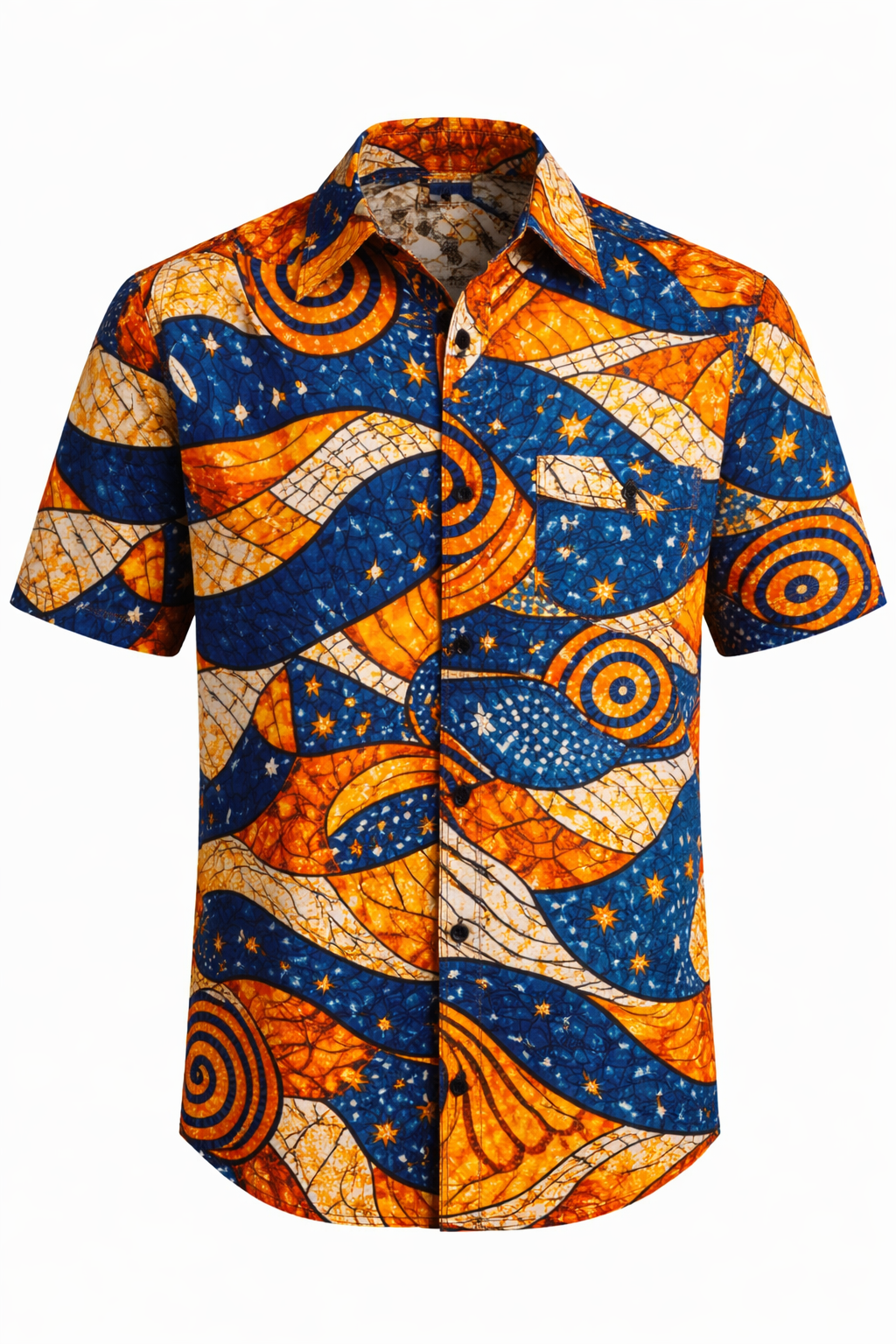 Ankara Shirt, African Design, Sizes Small, Large, XL.