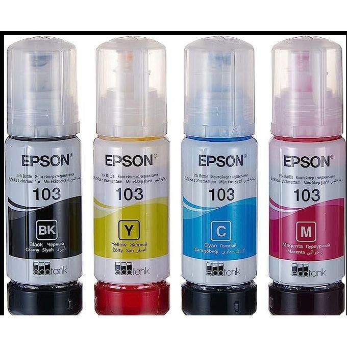 EPSON PRINTER INK BLACK, CYAN, MAGENTA, YELLOW, INK REFILL  FOR L3150, L320, L280 ,L210 PRINTER